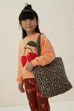 Oranje sweater met print