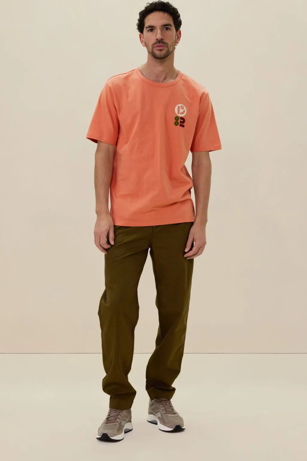Oranje T-shirt met artwork