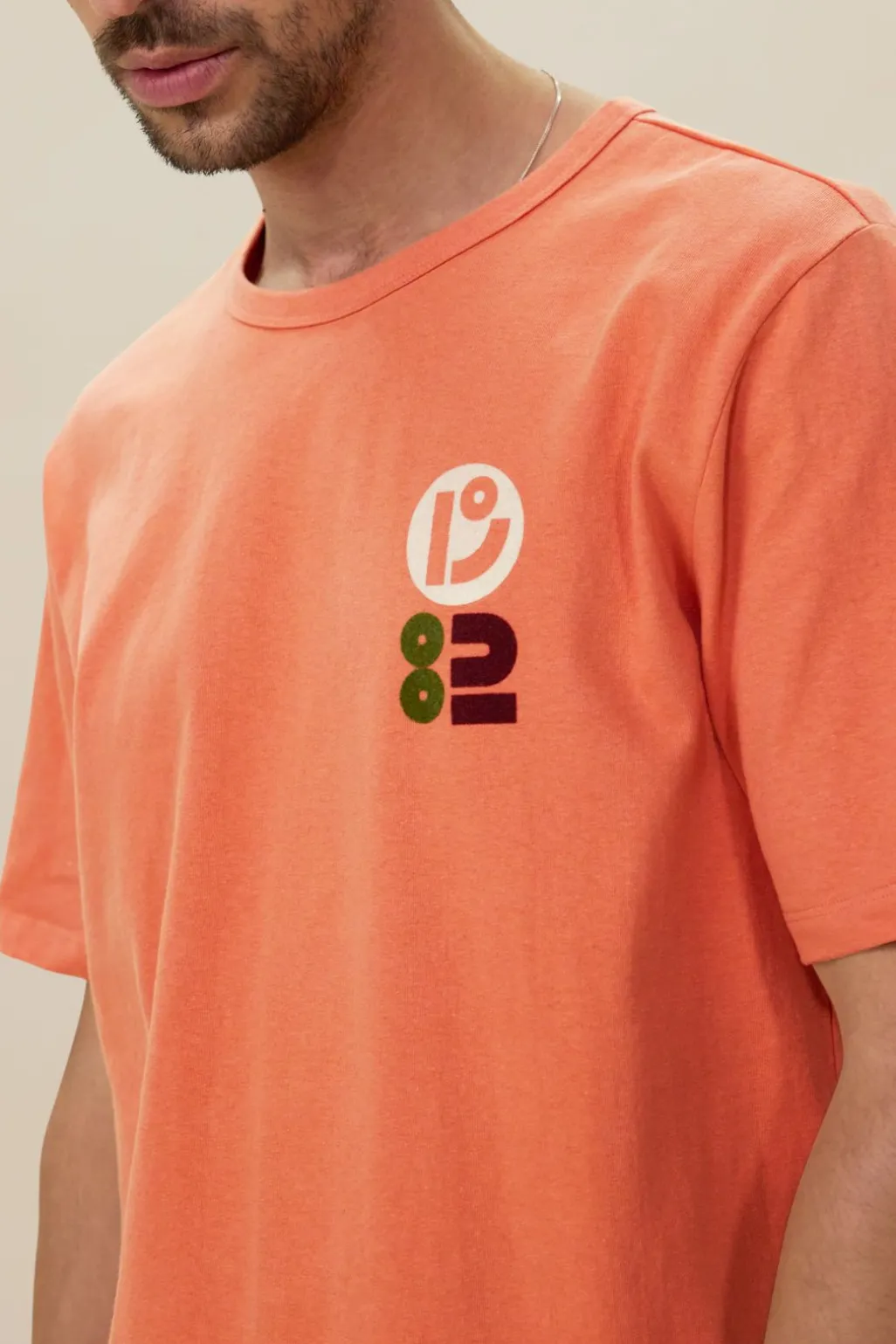 Oranje T-shirt met artwork