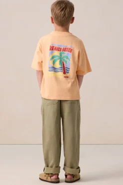 Oranje T-shirt met artwork