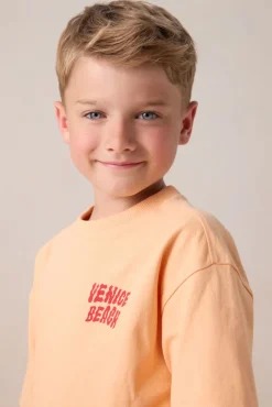 Oranje T-shirt met artwork