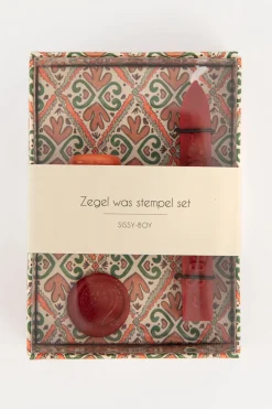 Oranje zegel was stempel set