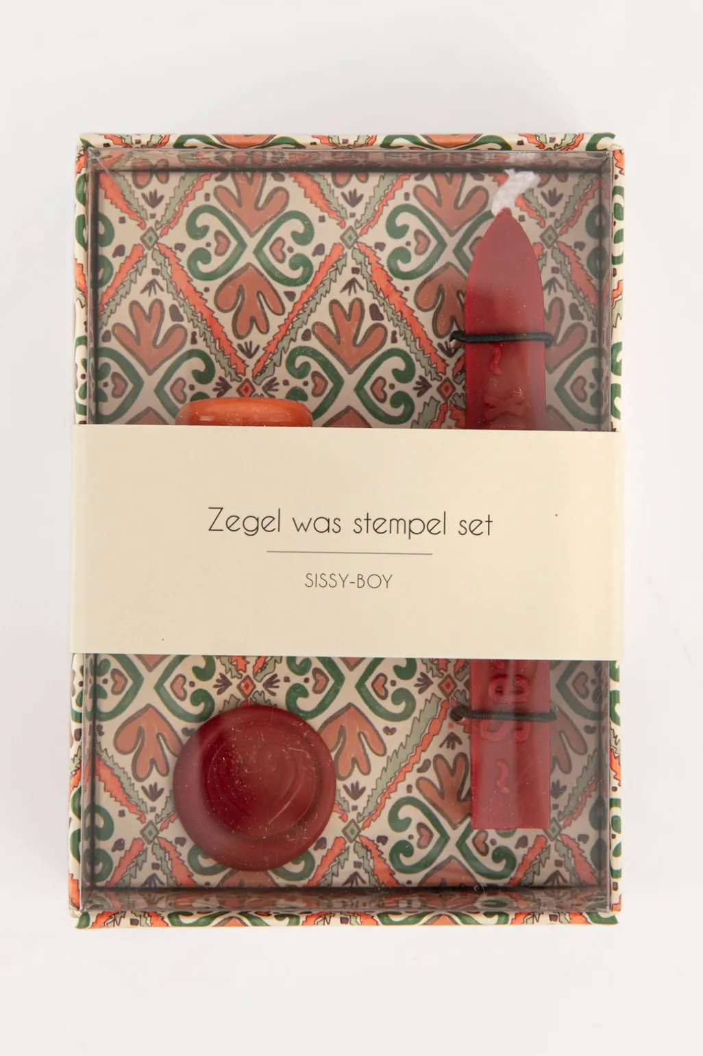 Oranje zegel was stempel set