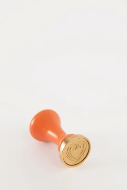 Oranje zegel was stempel set
