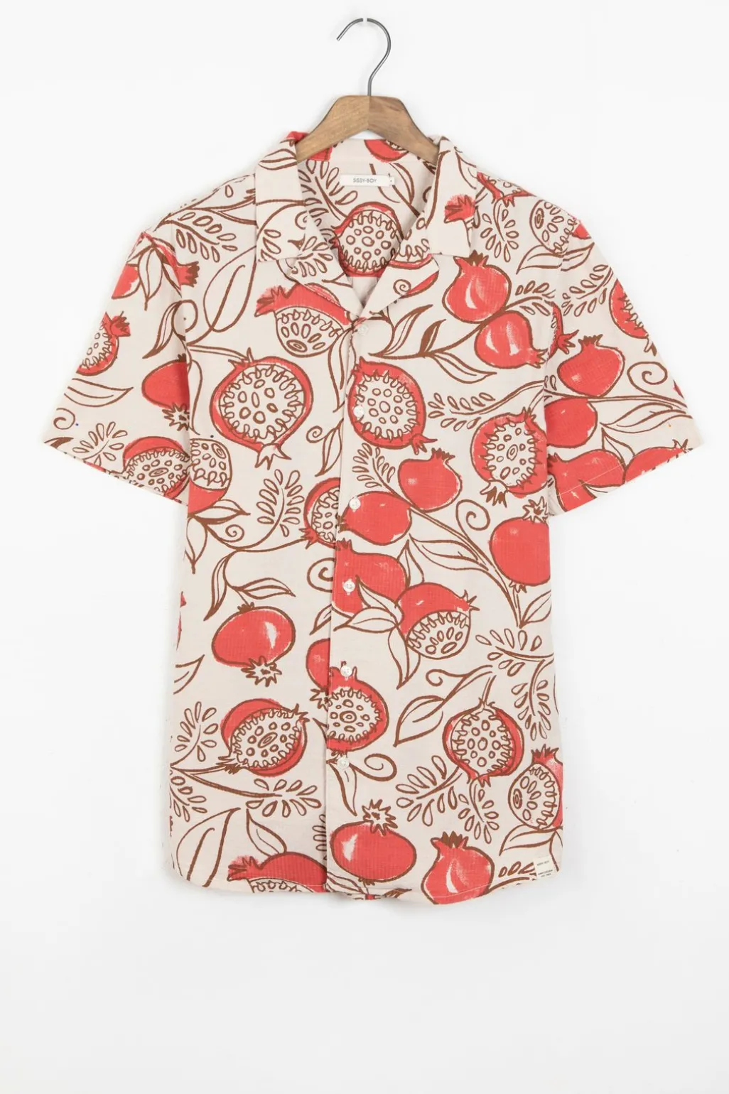 Overhemd met rode granaatappel print