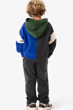 Oversized colourblock hoodie met artwork