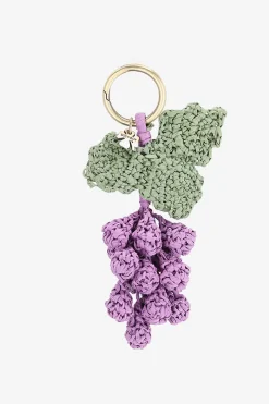Paarse bag charm met druiven