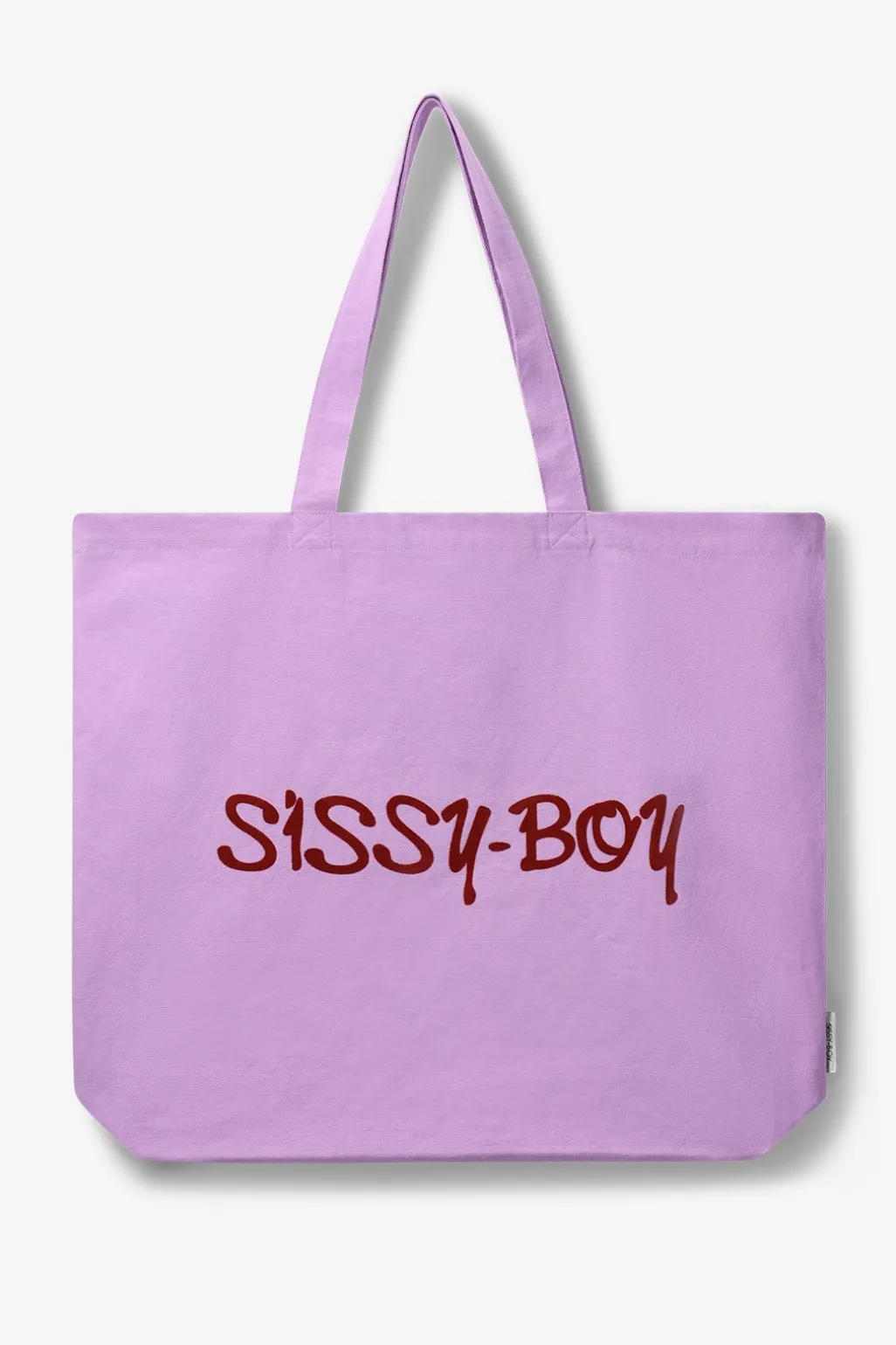 Paarse canvas shopper large