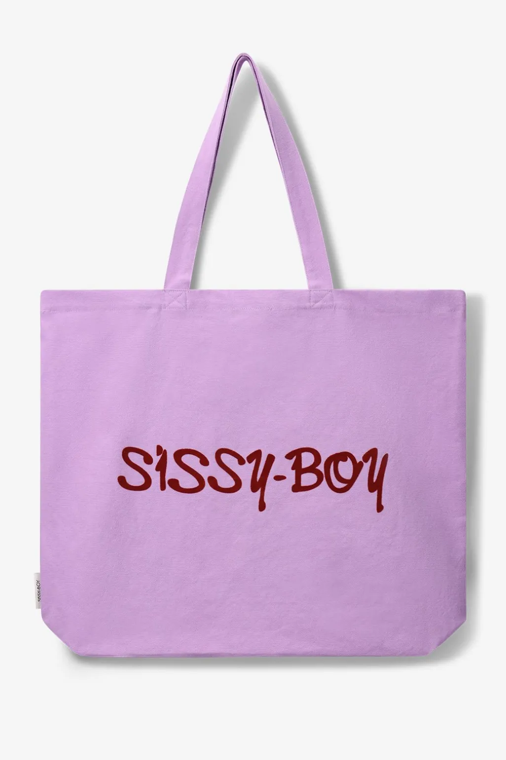 Paarse canvas shopper large