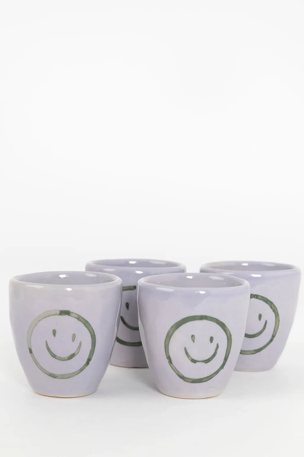 Paarse eierdopjes met smiley