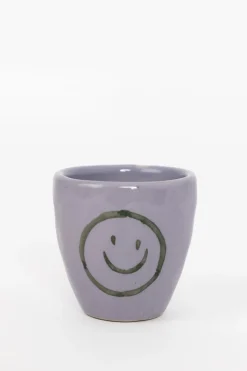 Paarse eierdopjes met smiley