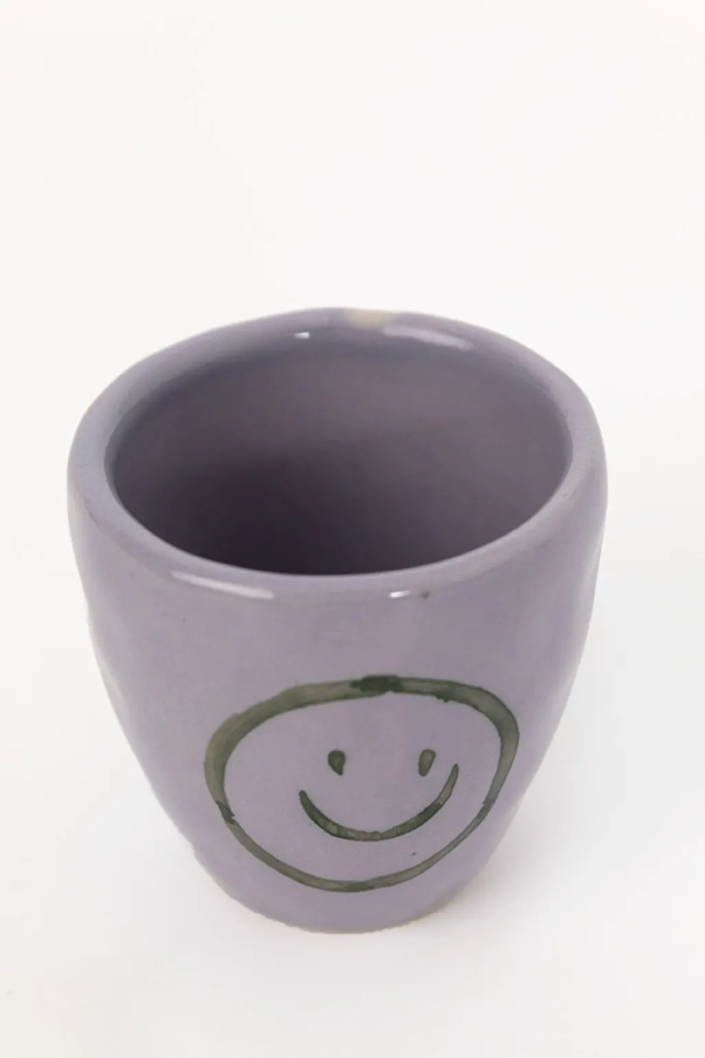 Paarse eierdopjes met smiley