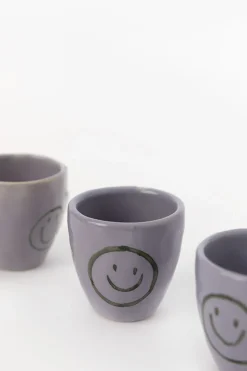 Paarse eierdopjes met smiley