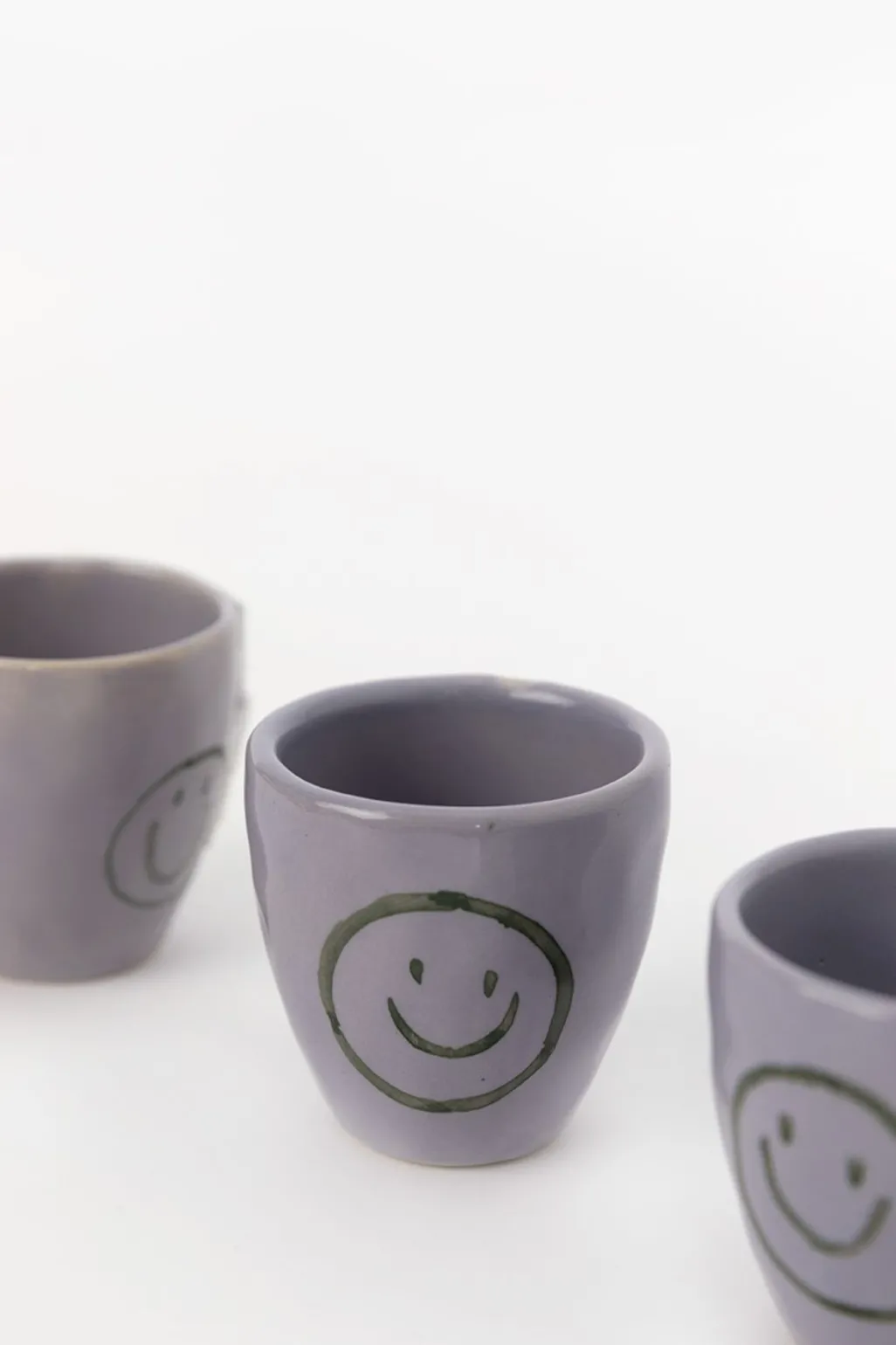 Paarse eierdopjes met smiley