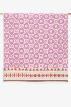 Paarse hamamdoek bloemen