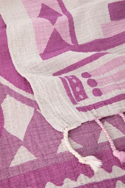 Paarse hamamdoek met kreeft