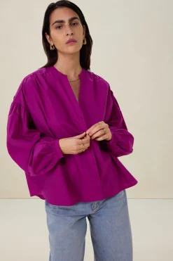 Paarse oversized blouse