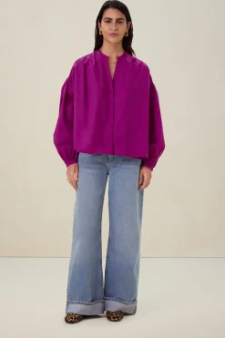 Paarse oversized blouse