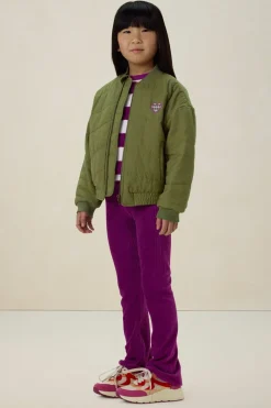 Paarse rib flared legging