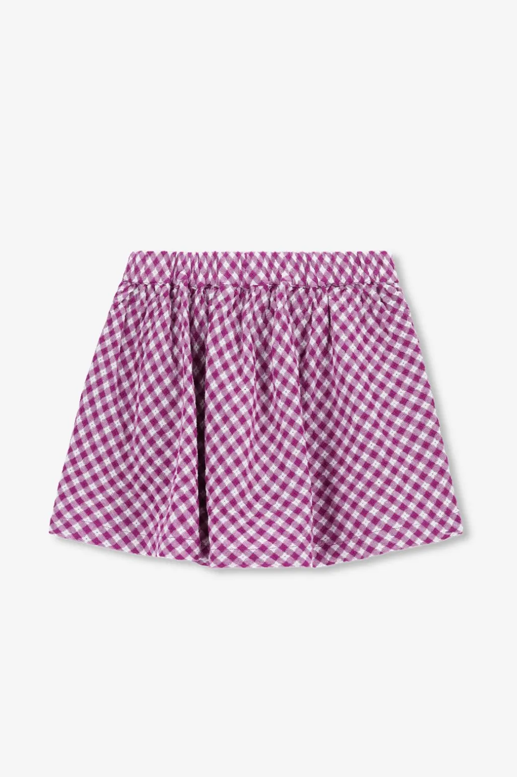 Paarse rok met check-stof