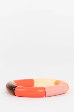 Parabaya donkerroze resin armband