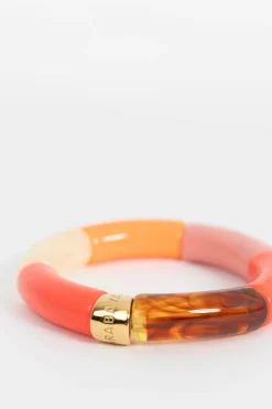 Parabaya donkerroze resin armband