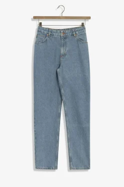 Perry blauwe mid-rise loose fit jeans