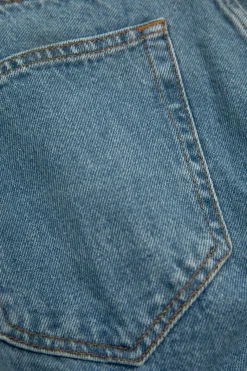 Perry blauwe mid-rise loose fit jeans