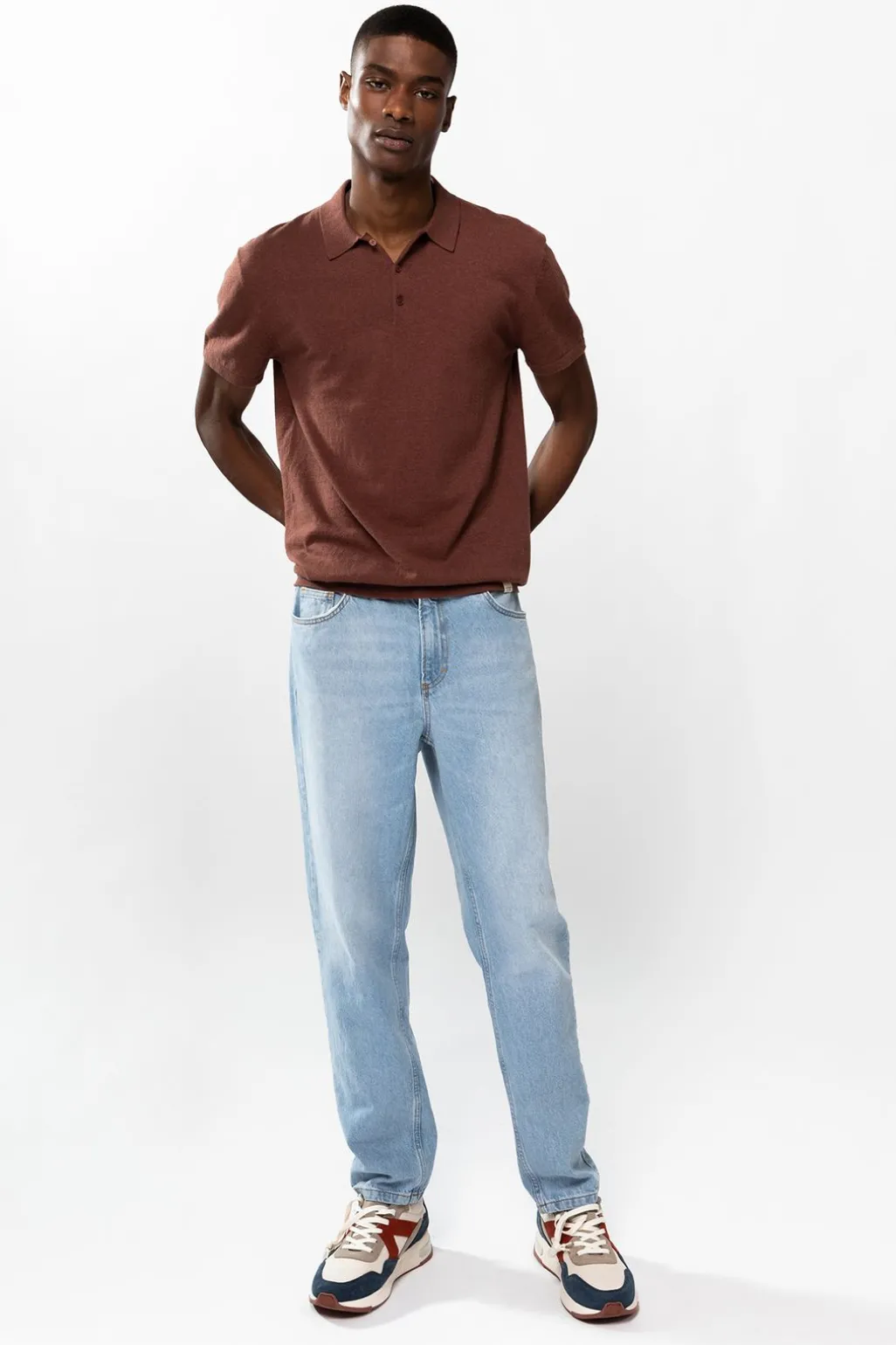 Perry Lichtblauwe mid-rise Loose Fit Jeans