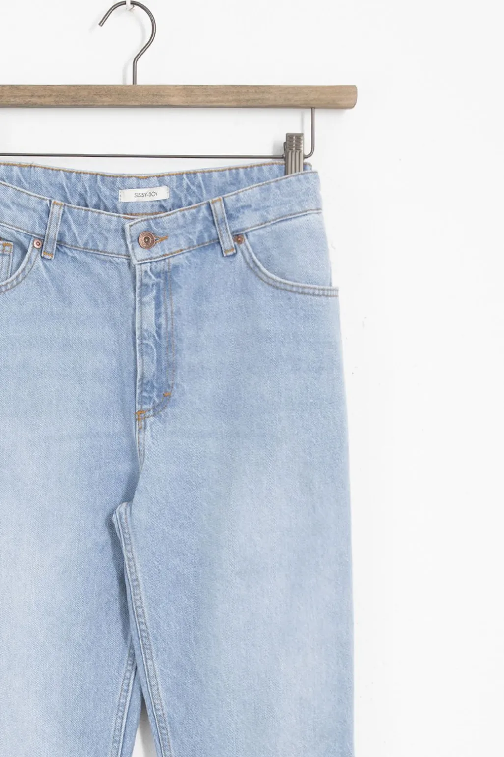 Perry Lichtblauwe mid-rise Loose Fit Jeans