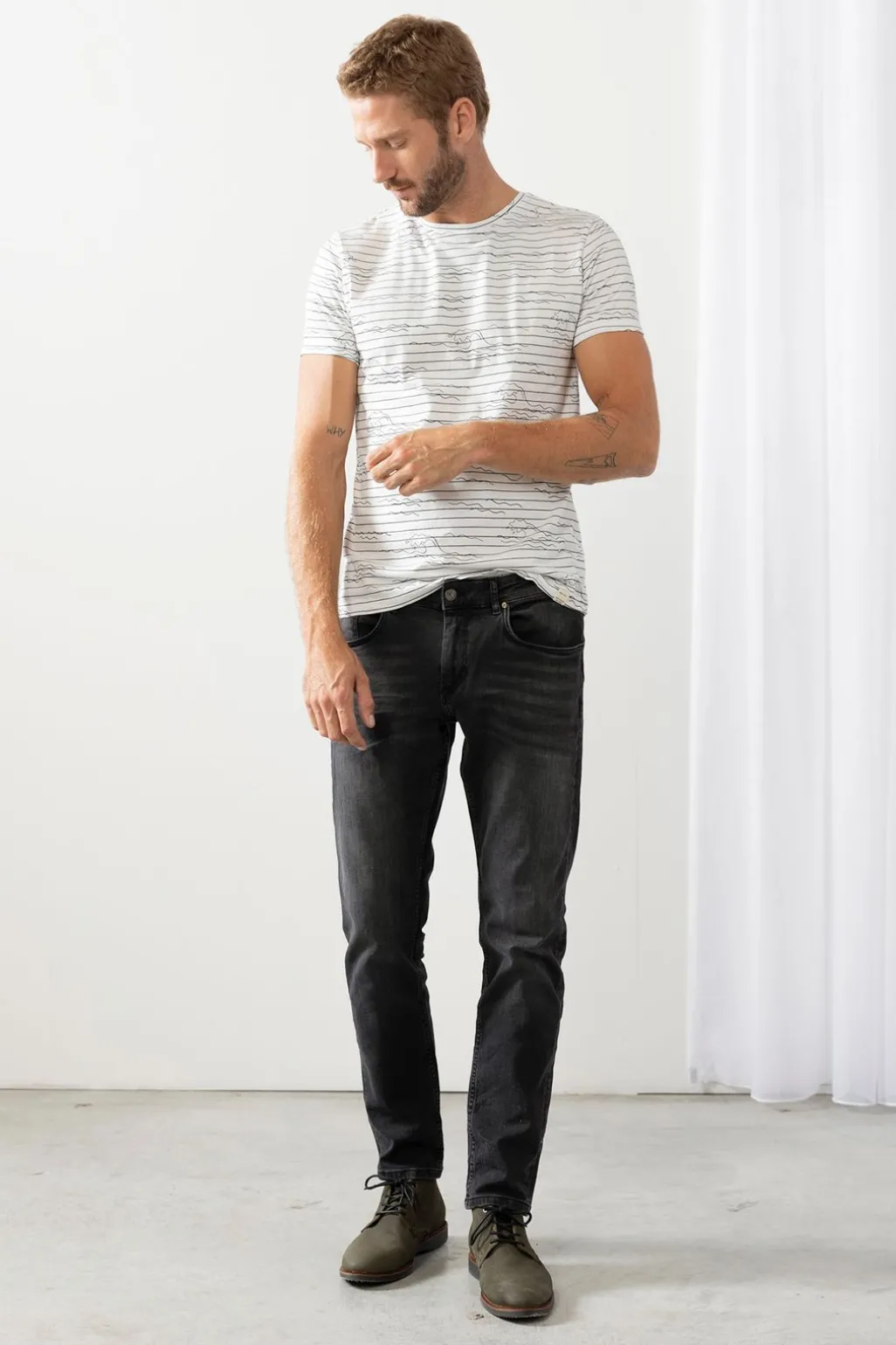 Phil Zwarte mid-rise Regular Fit Jeans