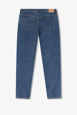 Plato blauwe mid-rise straight fit jeans