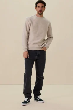 Plato grijze mid-rise straight fit jeans