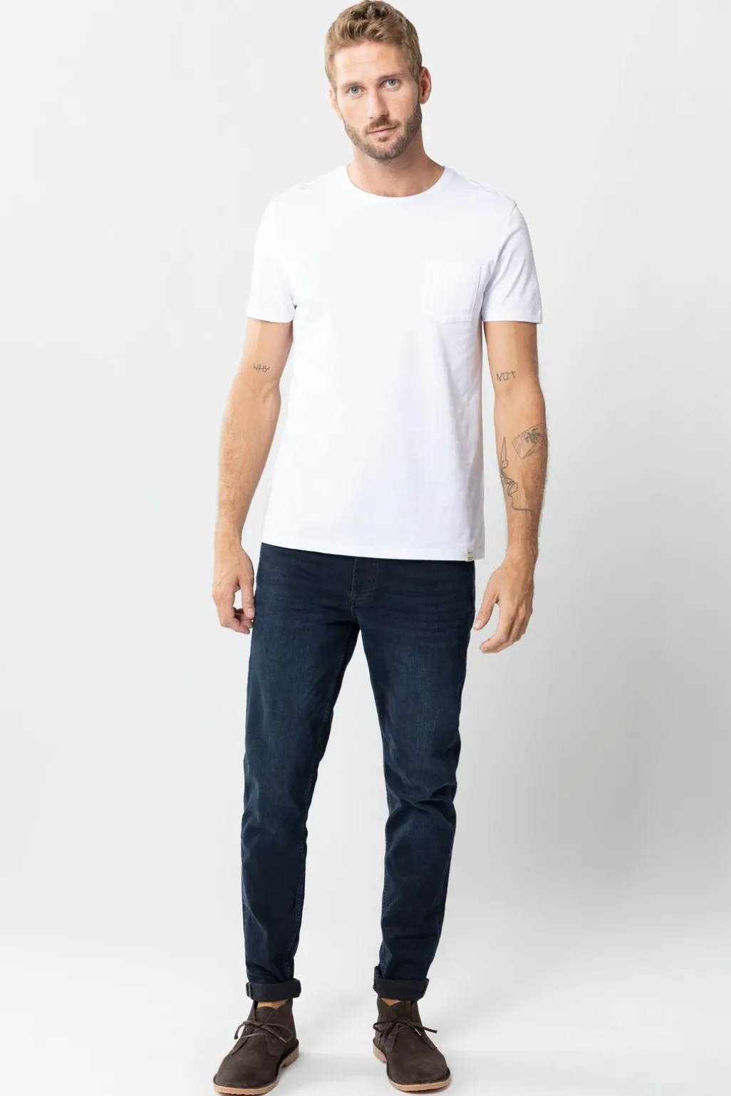 Porter donkerblauwe mid-rise Slim Fit Jeans