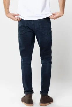 Porter donkerblauwe mid-rise Slim Fit Jeans