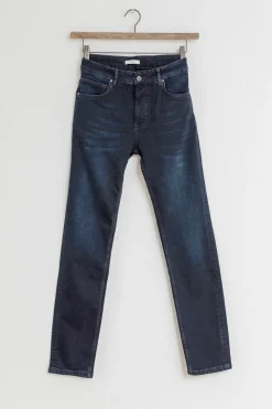 Porter donkerblauwe mid-rise Slim Fit Jeans