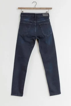 Porter donkerblauwe mid-rise Slim Fit Jeans