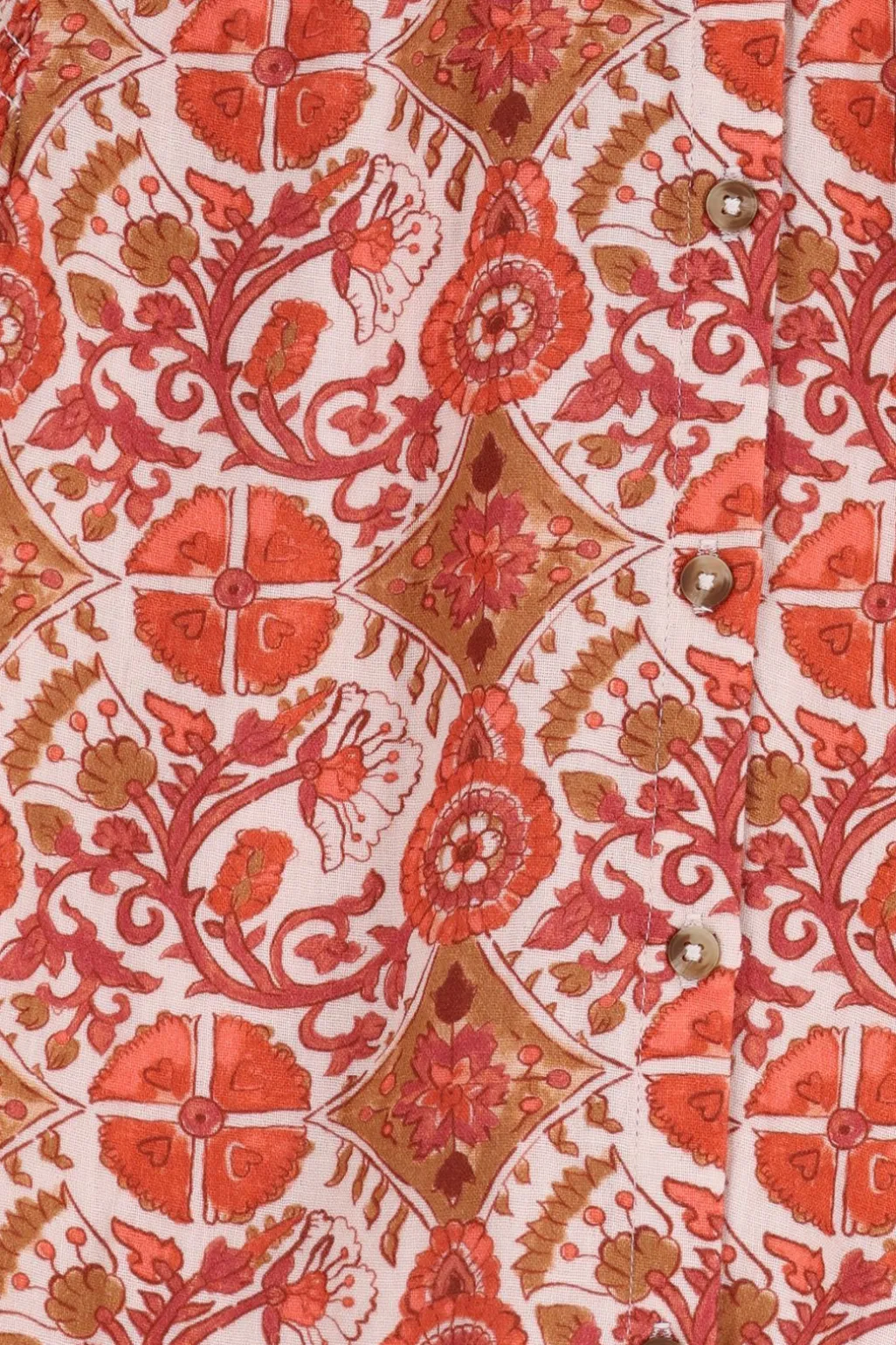 Printed cotton blouse with smock detailsMulticolour blouse