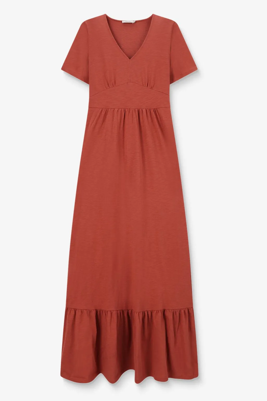 Rode jersey maxi jurk