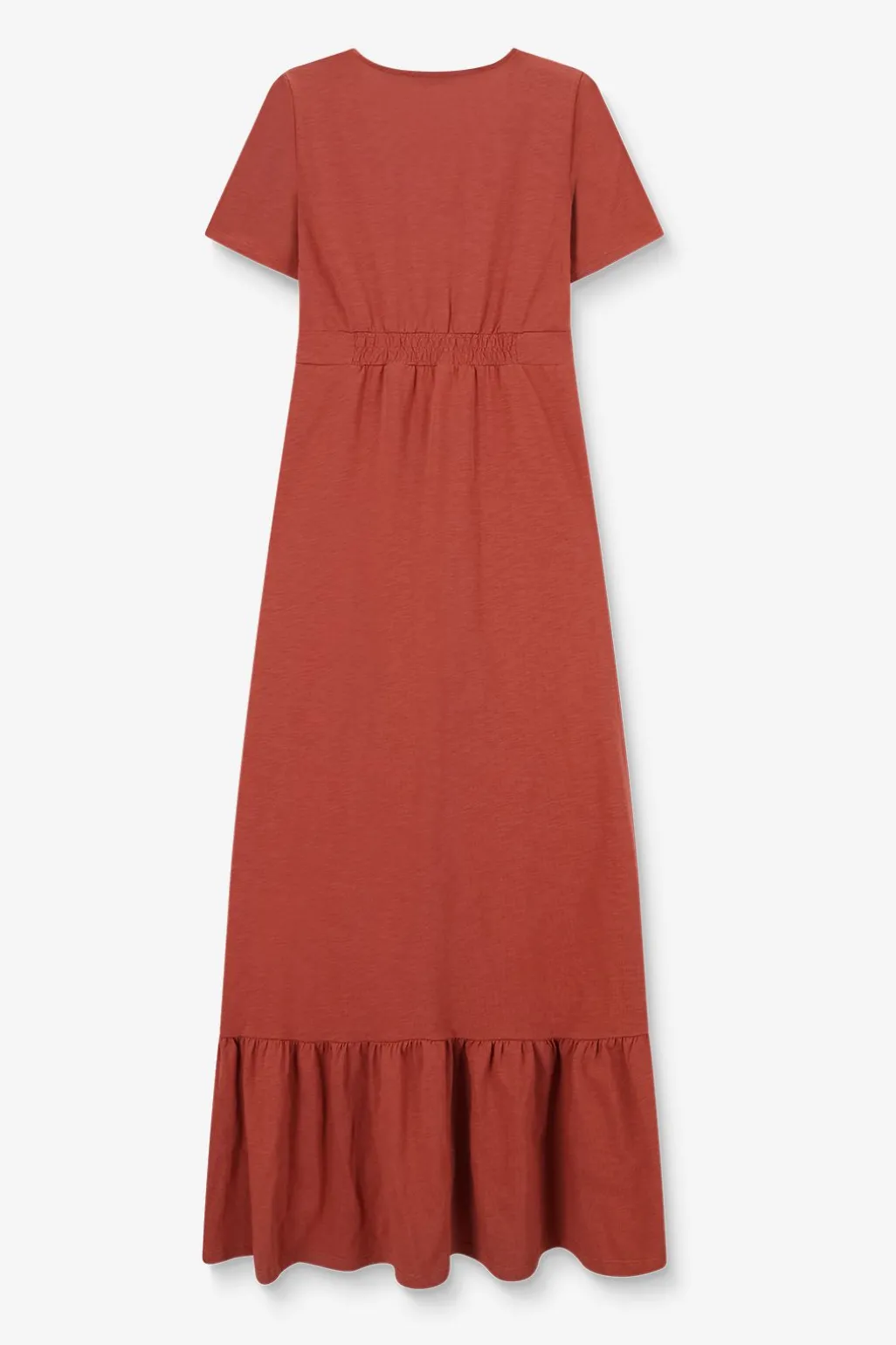 Rode jersey maxi jurk