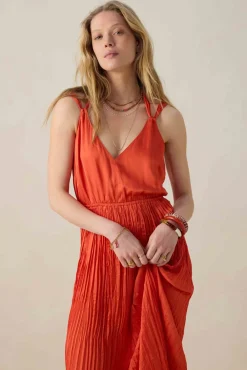 Rode maxi jurk