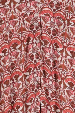 Rode maxi jurk met bloemenprint