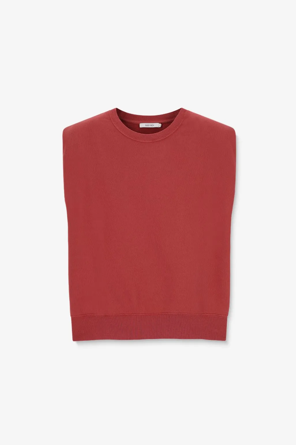 Rode mouwloze sweater