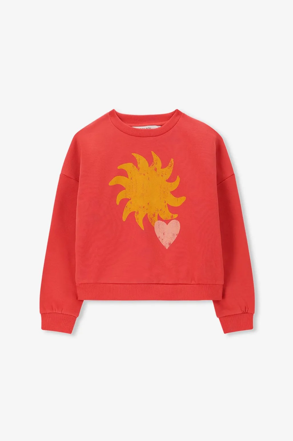 Rode oversized sweater met print