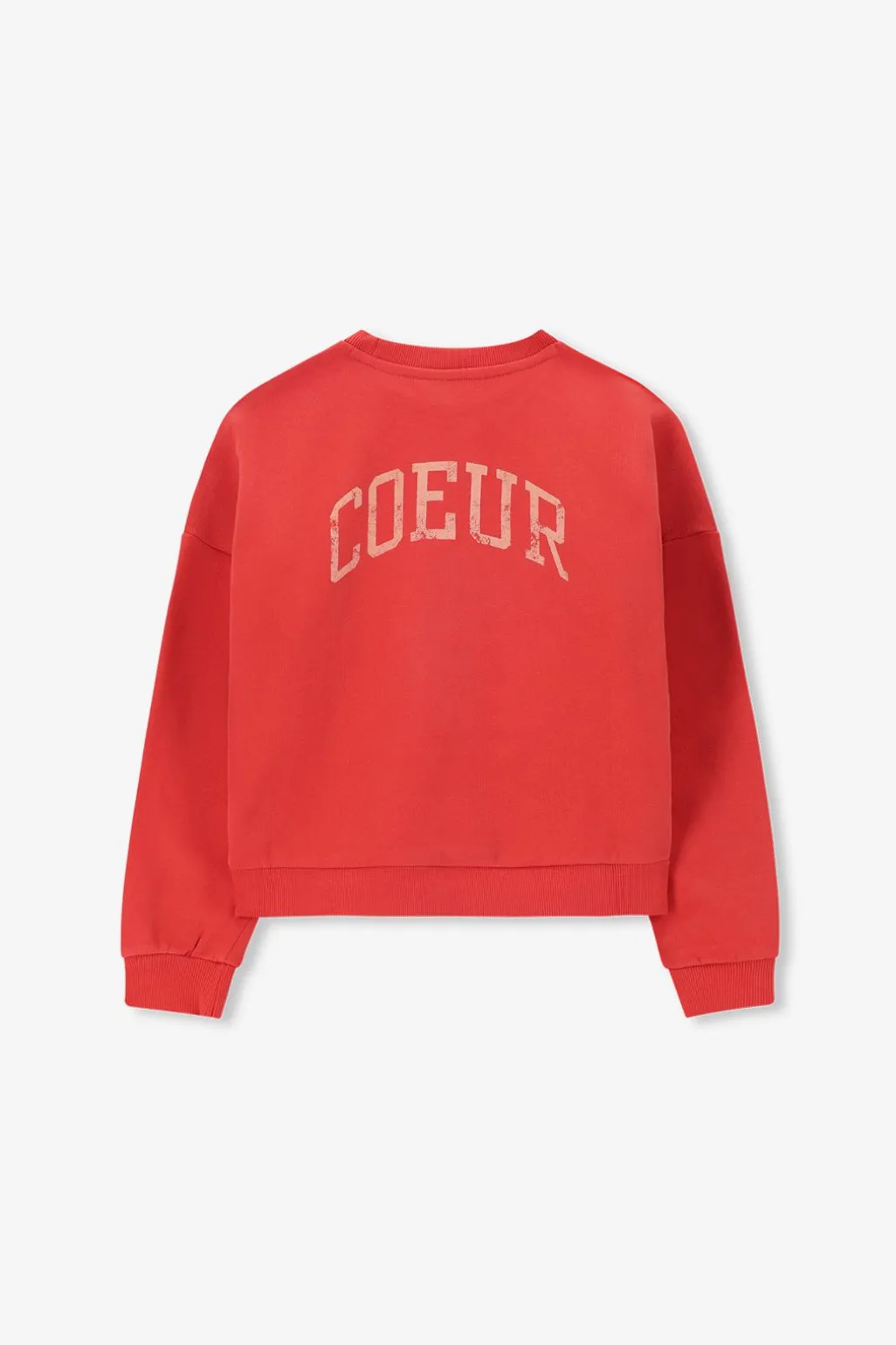 Rode oversized sweater met print