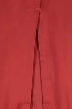 Rode satijnen maxi rok