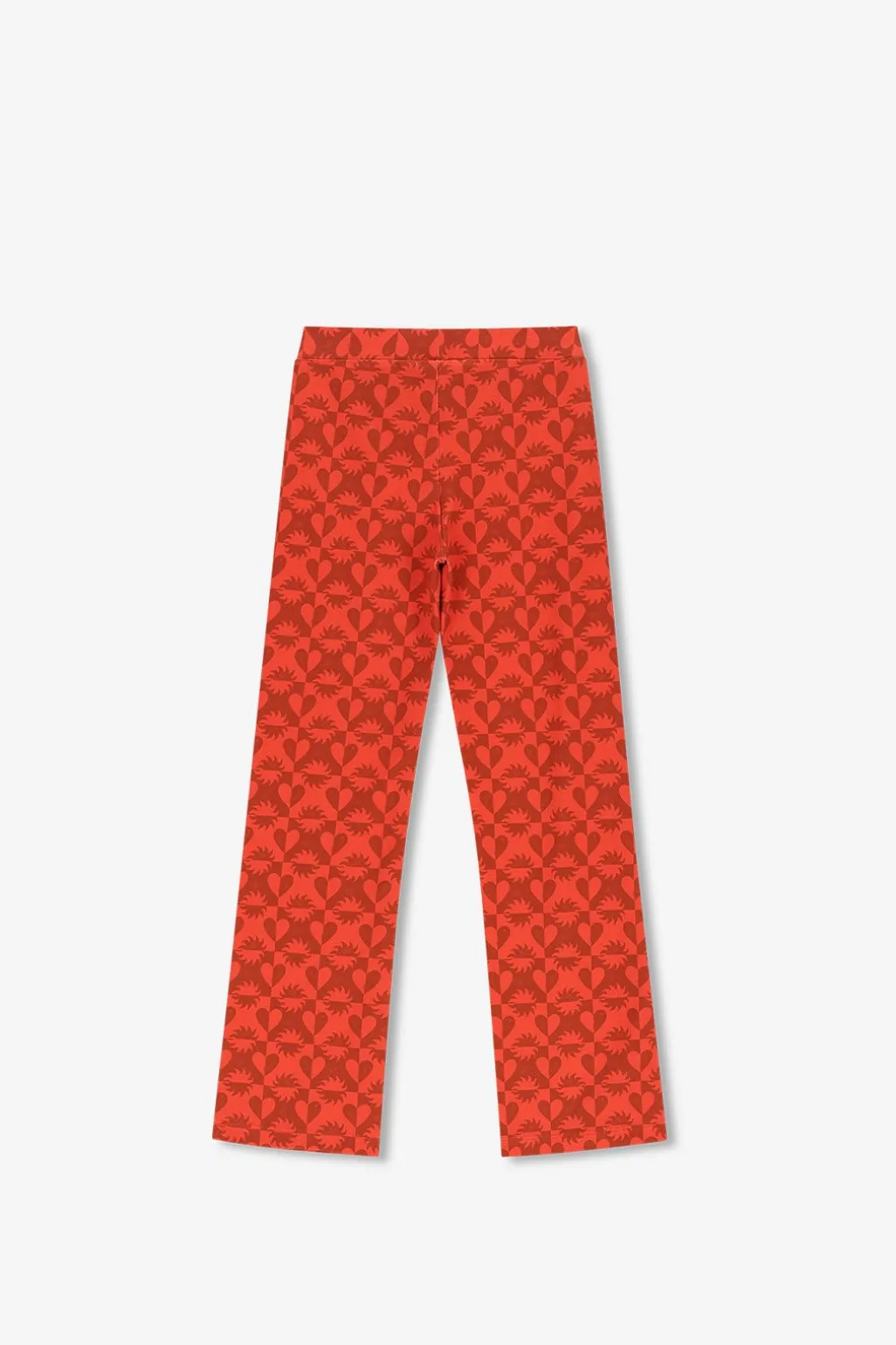 Rode straight leg legging met print