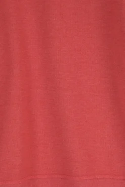 Rode sweater met hoge hals