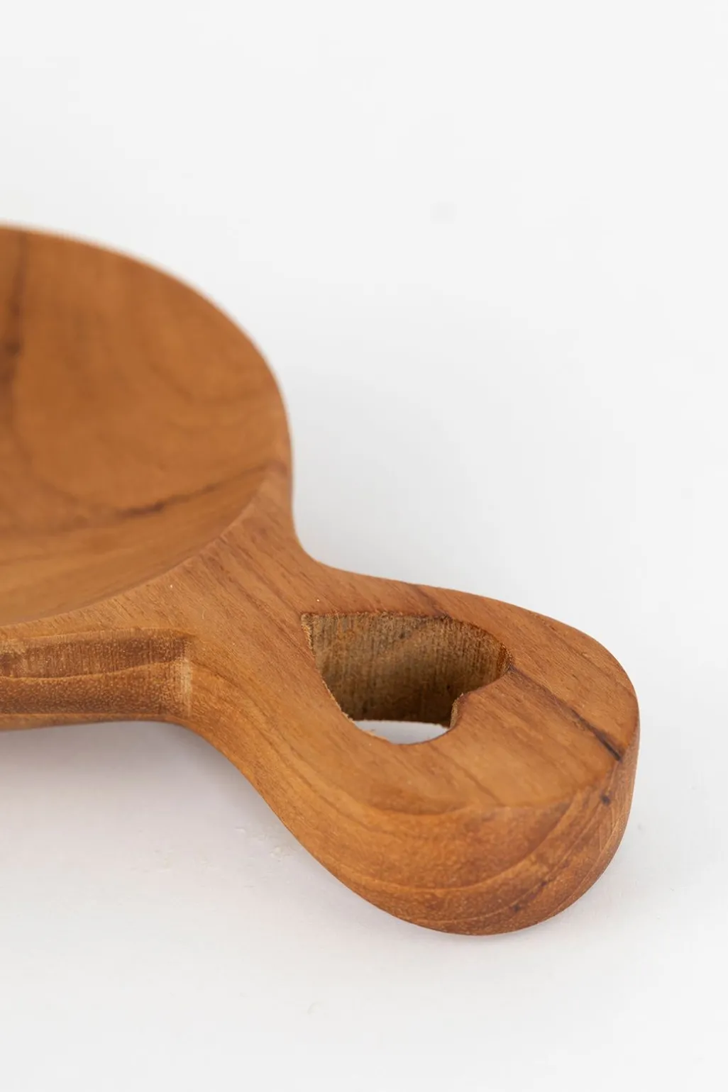 Ronde houten amuselepel met hart