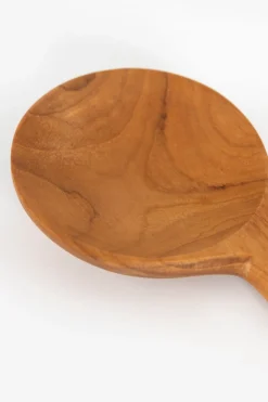 Ronde houten amuselepel met hart